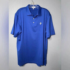 NWOT Peter Millar Summer Comfort Blue Jersey Polo Golf Shirt Size LG Sports Fan